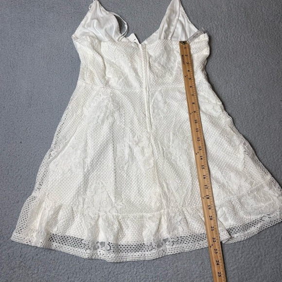 Speechless Dress Juniors XL Cream Lace Ruffled‎ Spaghetti Strap Mini NEW - Picture 7 of 11
